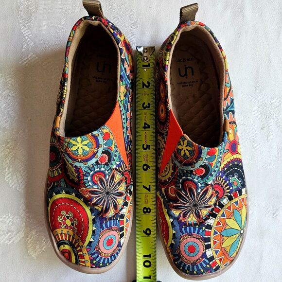 UiN U I N Colorful Pattern Psychedelic Canvas Shoes sz 10 - Picture 10 of 10